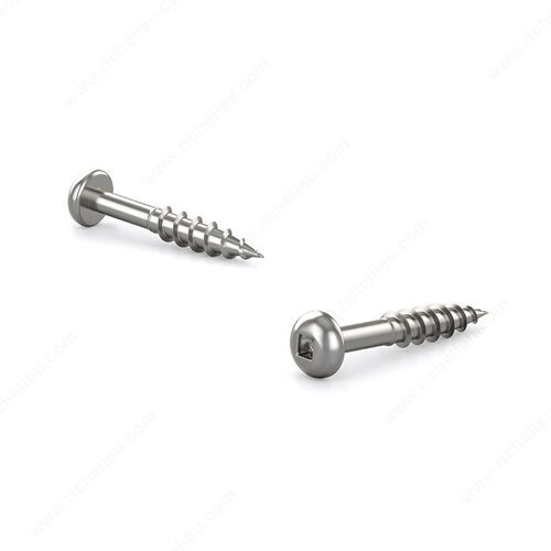 Stainless Steel Treated Wood Screw, Pan Head, Square Drive, Coarse Thread, Regular Wood Point - pack of 500