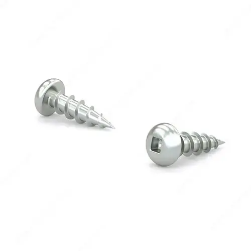 Zinc-Plated Wood Screw, Pan Head, Square Drive, Coarse Thread, Regular Wood Point - pack of 10000