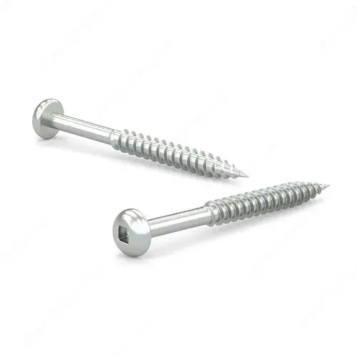 Zinc-Plated Wood screw, Pan Head, Square Drive, Regular Thread, Regular Wood Point - pack of 12000