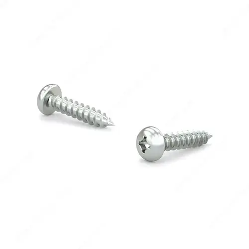 Zinc Plated Metal screw, Pan head, Quadrex Drive, Self-tapping thread, Type A point - pack of 1000