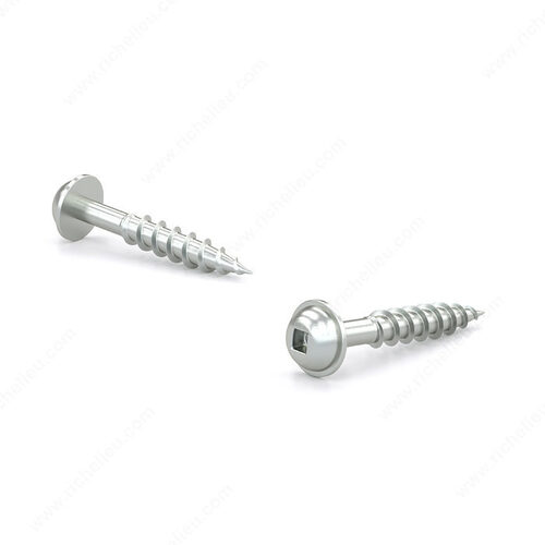 Zinc-Plated Wood Screw, Pan Washer Head, Square Drive, Coarse Thread, Regular Wood Point - pack of 1000