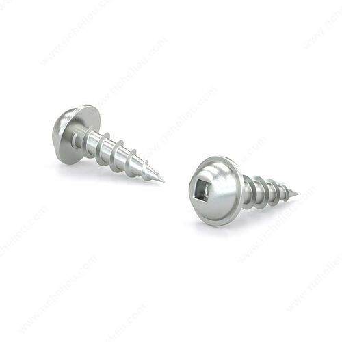 Zinc-Plated Wood Screw, Pan Washer Head, Square Drive, Coarse Thread, Regular Wood Point - pack of 1000