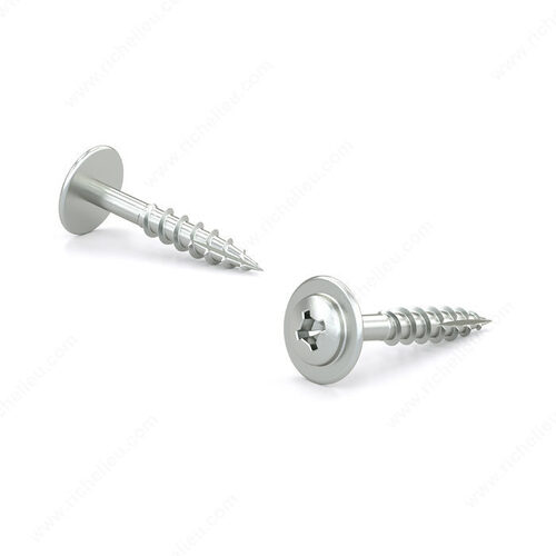 Zinc-Plated Wood Screw, Modified Pan Washer Head, Coarse Thread, Type 17 Point - pack of 8000