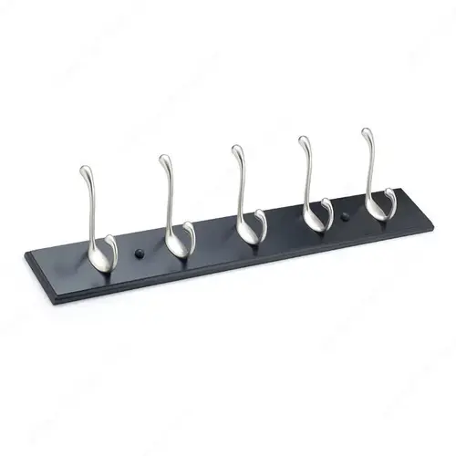 Utility Hook Rack - 0202 Black / Brushed Nickel