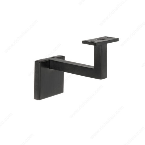 Square Wall Mount Fixed Bracket with Snap-Fit Cover Graphite Black