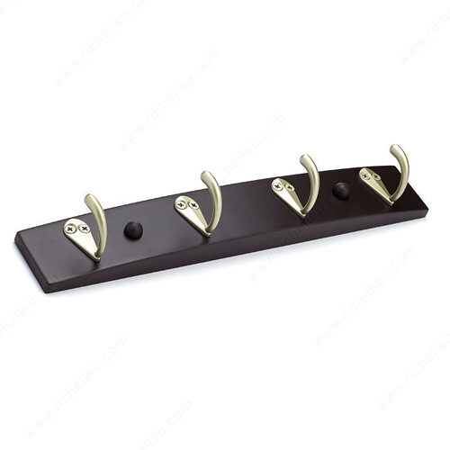 Utility Hook Rack - 334 Matte Nickel / Espresso