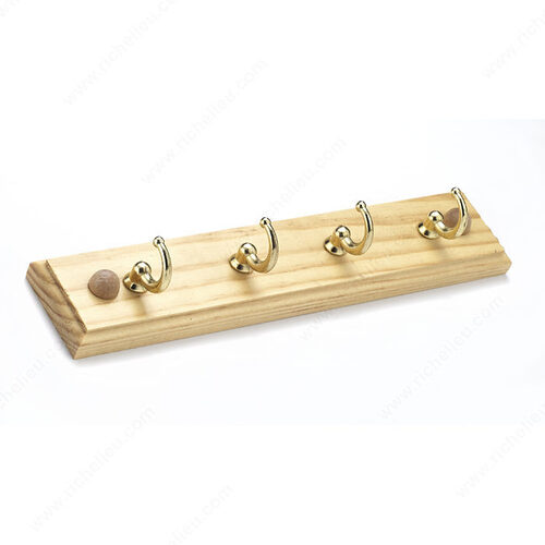 Utility Key Hook - 35 Brass / Maple