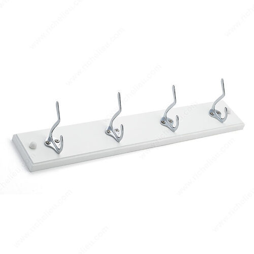 Utility Hook Rack - 377 Chrome / White