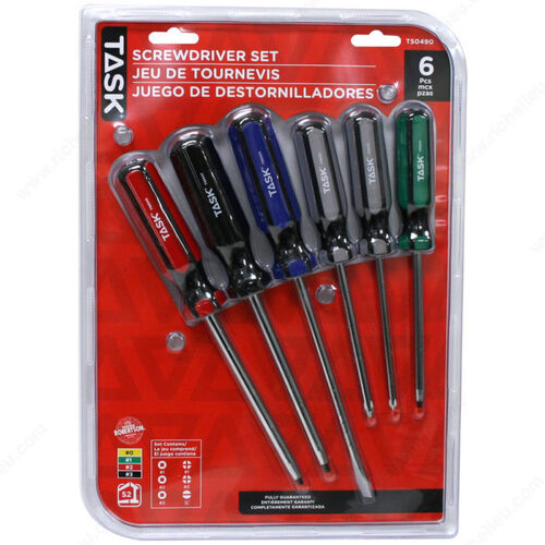 6pc Acetate Hard Grip Screwdriver Set