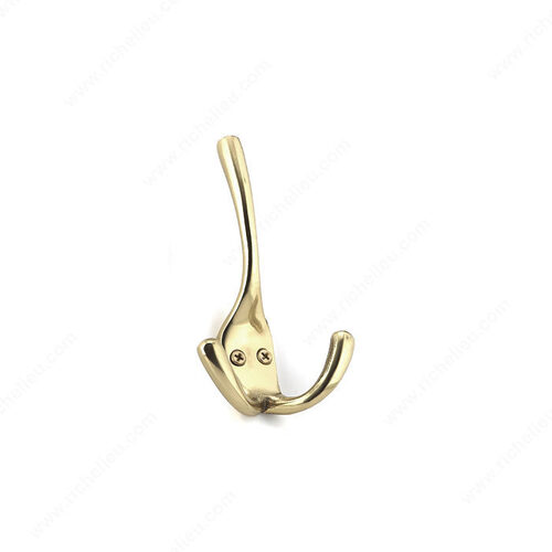 4-1/2 in Triple Utility Hook - 5611 Brass