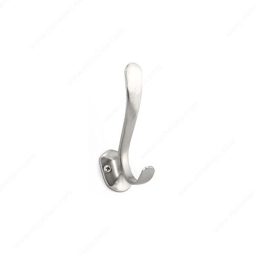 Modern Metal Hook - 6210 Brushed Nickel