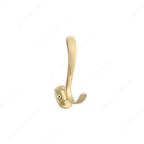 Modern Metal Hook - 6210 Satin Brass