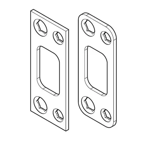 Dual Strike Kit for Deadbolt Bright Chrome Finish