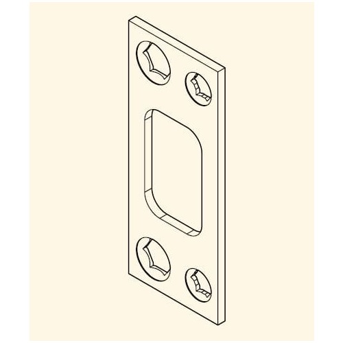 Baldwin Reserve 8BR0405003 Square Corner Strike for Deadbolt Venetian Bronze Finish