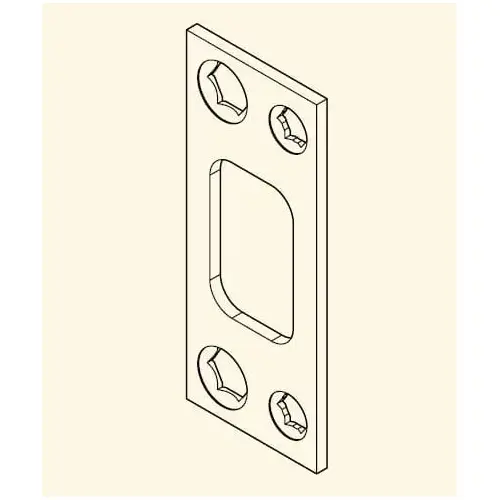 Square Corner Strike for Deadbolt Satin Nickel Finish