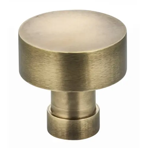 1-1/2" Diameter Round Cabinet Knob Antique Brass Finish