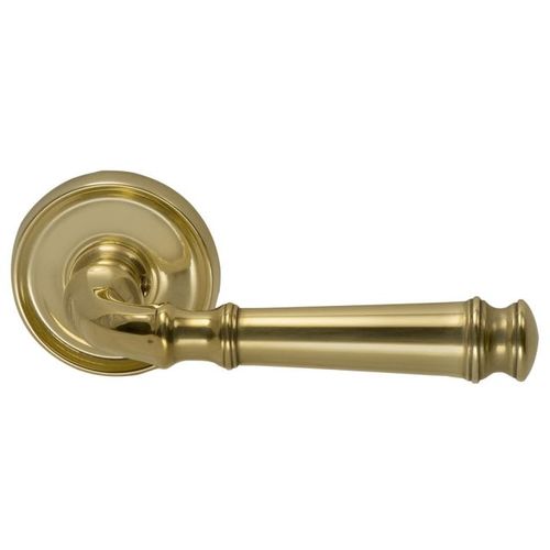 904 Lever with 2-3/16" Rose Single Dummy Unlacquered Bright Brass Finish