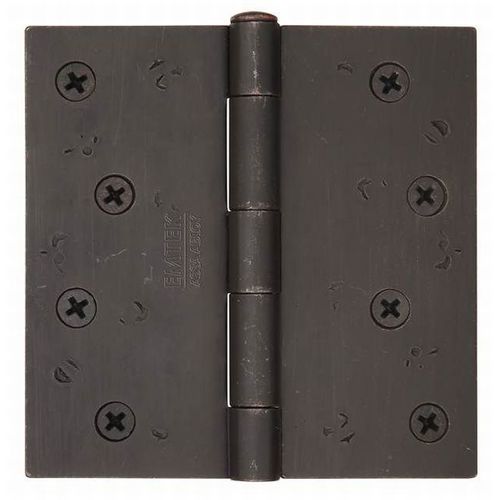 4" X 4" Square Steel Residential Duty Hinge Medium Bronze Finish Pair