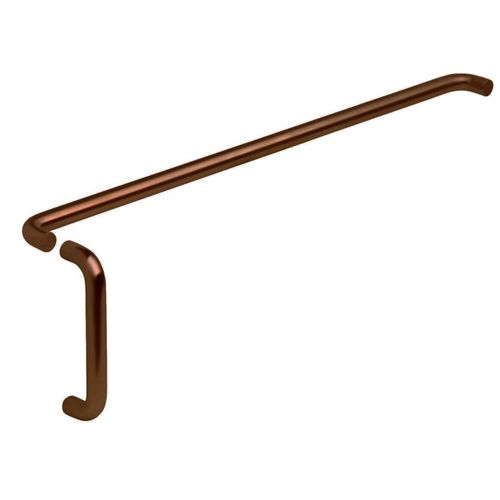 33" Push Bar and 10" Pull Combo, 1" Round and 2-1/2" Projection Oil Rubbed Bronze Finish