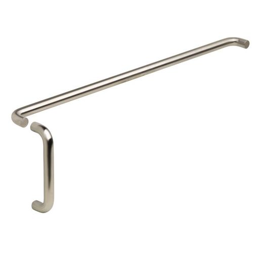 Ives Commercial 9103EZHD28026D 28" Push Bar and 10" Pull Combo, 1" Round and 2-1/2" Projection Satin Chrome Finish