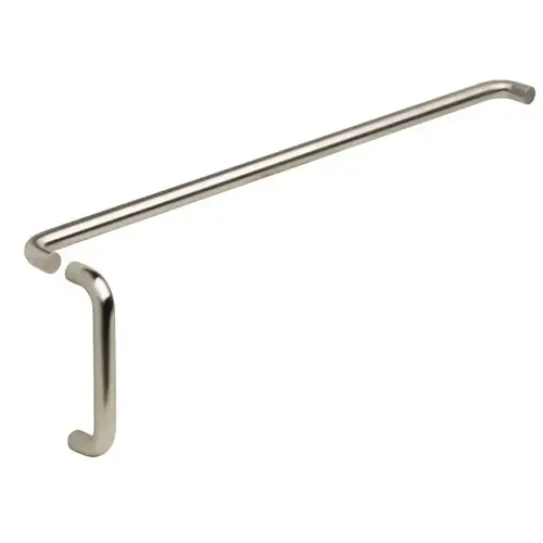 33" Push Bar and 10" Pull Combo, 1" Round and 2-1/2" Projection Satin Stainless Steel Finish