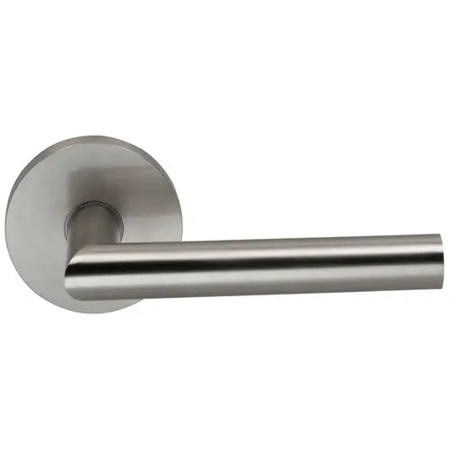 912 Lever with Modern Rose Privacy Lever with 2-3/8" Backset, Full Lip Strike Satin Nickel Finish