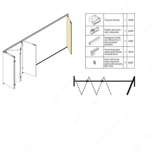 Pivot Door Only for Access For Guide - Hawa Variofold 80H