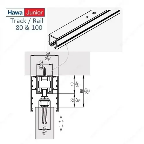 Hawa 8927677 HAWA JUNIOR 80/100 Track Series