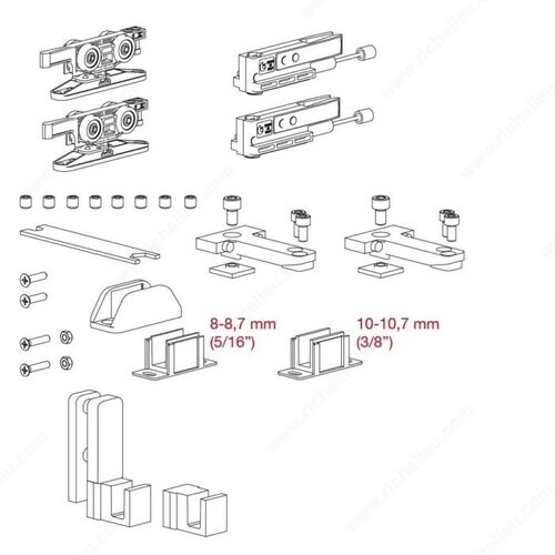 TERNO VETRO 40 DRAG Hardware Sets