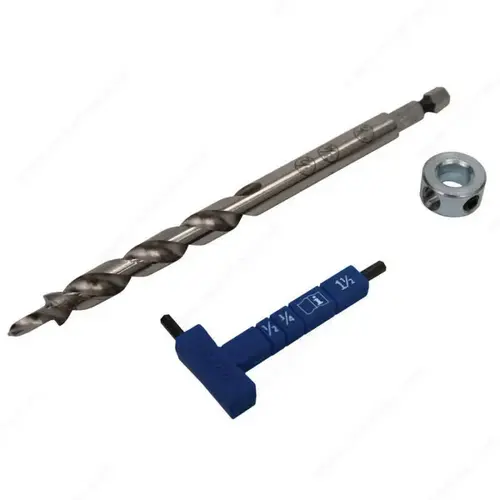 Kreg 9132060 Drill Bit Set with Stop Collar & Gauge/Hex Wrench