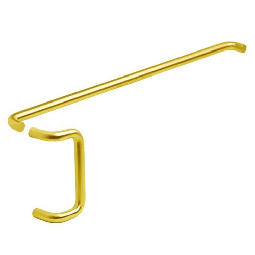 Ives Commercial 9190HD3384 33" Push Bar and 8" Offset Pull Combo, 1" Round and 2-1/2" Projection Satin Brass Finish