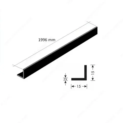 CINETTO PS23B1996A90 PS23 Guide Rail Anodized Black