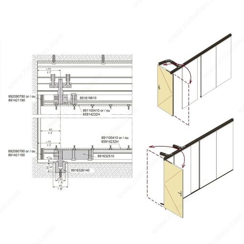 Hawa WEBKIT1243951 HAWA VARIOTEC 150H Pivot Door System for 1 Door