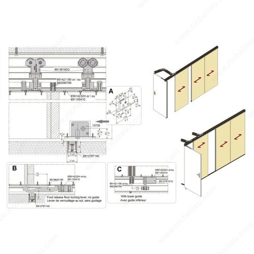 Hawa WEBKIT1243952 HAWA VARIOTEC 150H Sliding Door System for 1 Door, Without Guide