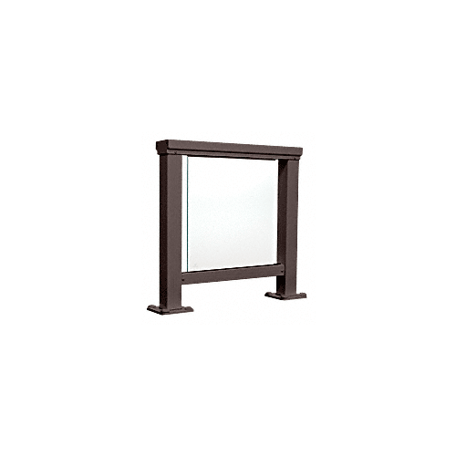 Matte Bronze 200 Series Aluminum Glass Railing System Large Showroom Display - No Base