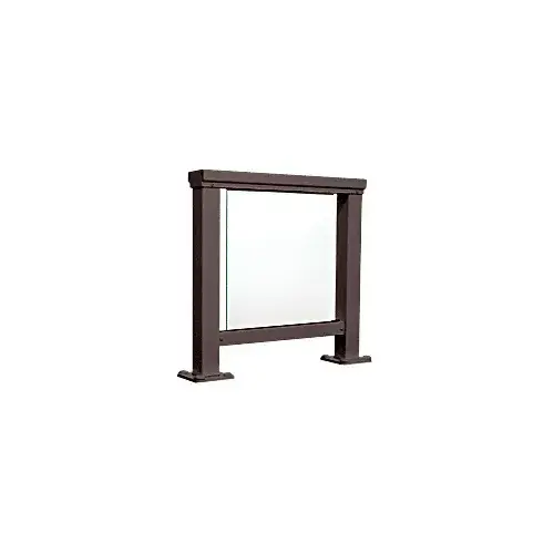 Matte Bronze 200 Series Aluminum Glass Railing System Small Showroom Display - No Base