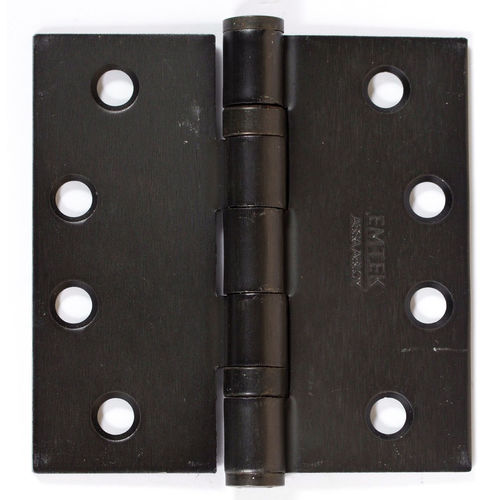 4" X 4" Square Steel Heavy Duty Ball Bearing Hinge Medium Bronze Finish Pair