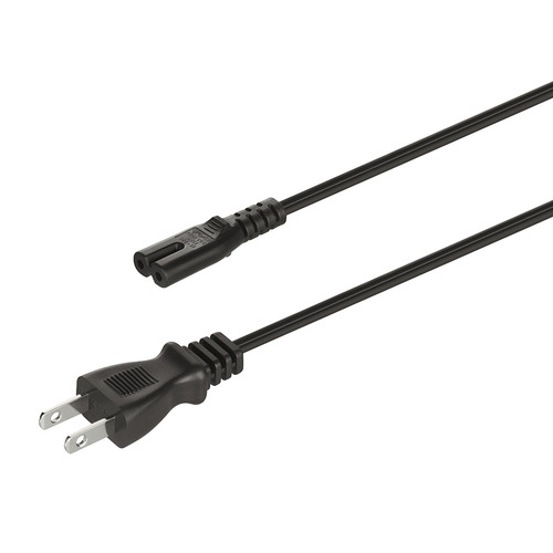 Mains lead, Country-specific, C7 socket 2,000.00 mm 110.00 V JP A (JP) 2-pin Plug type: JP, 2 m Black