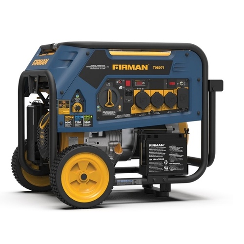 FIRMAN POWER EQUIPMENT T08071 Tri Fuel Portable Generator 8000W Electric Start 120/240V