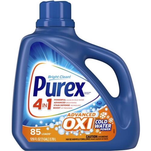 PUREX 2768223 Laundry Detergent Advanced Oxi No Scent Liquid 128 fl. oz