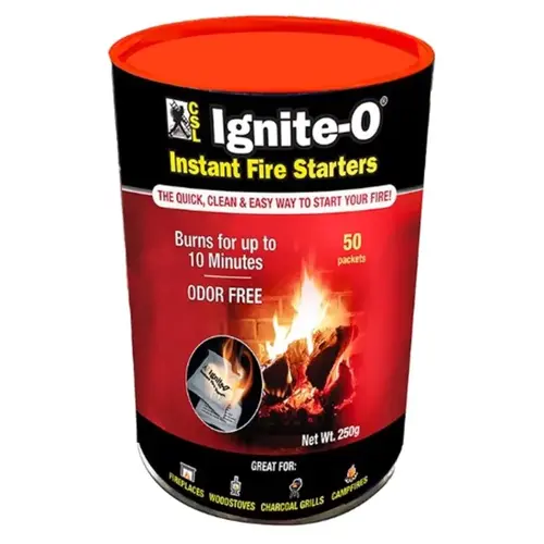 Ignite-O JP00862-24 Fire Starter Packets CSL Wood Fiber 10 min 50 pk