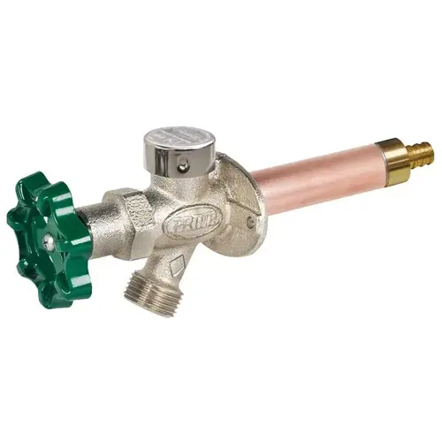 Prier C-144X12 Freezeless Wall Hydrant 1/2" Crimp PEX in. Anti-Siphon Brass Satin Nickel