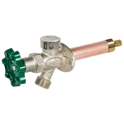 Prier C-144W12 Freezeless Wall Hydrant 1/2" PEX in. Anti-Siphon Brass Satin Nickel