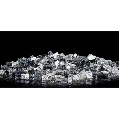 BOND MANUFACTURING 50713 Fire Bowl Filler Lava Midnight Sky Glass 8.66" H X 4.92" W X 5.12" D Black