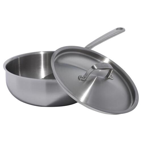 Made In COOK-3L-SAU-ISS Chef Pan Stainless Steel 10" 3 qt Silver Silver