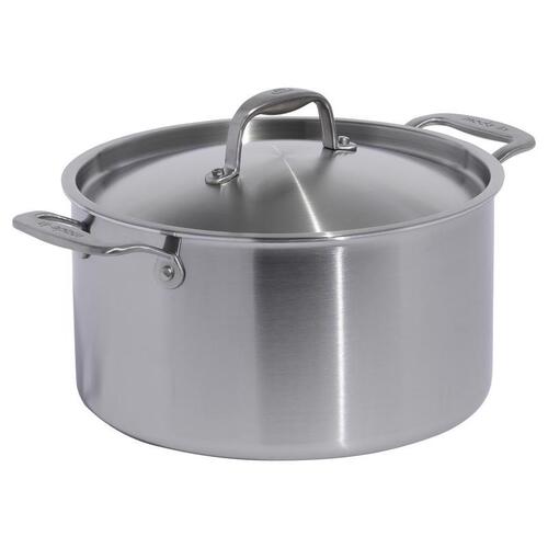 Made In COOK-8L-STK-ISS Stock Pot Stainless Steel 11" 8 qt Silver Silver