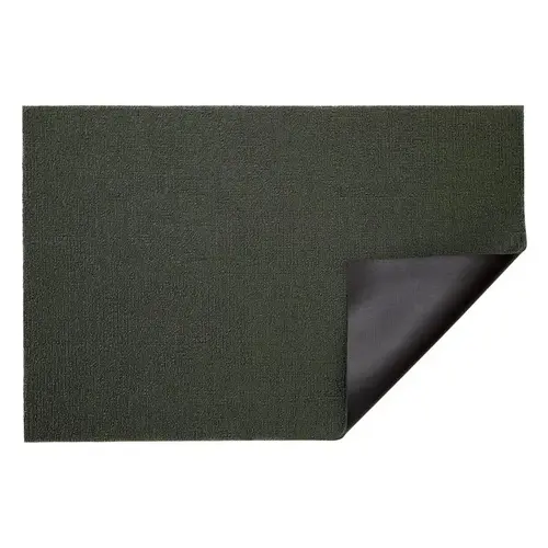 Door Mat 18" W X 28" L Green Solid Vinyl Green