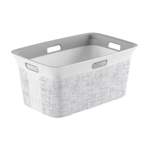 Curver 251168 Laundry Basket White Resin White