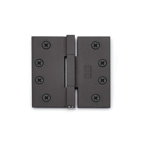 Emtek 96514US10B 4" x 4" Square Corner Solid Brass Square Barrel Heavy Duty Hinge Oil Rubbed