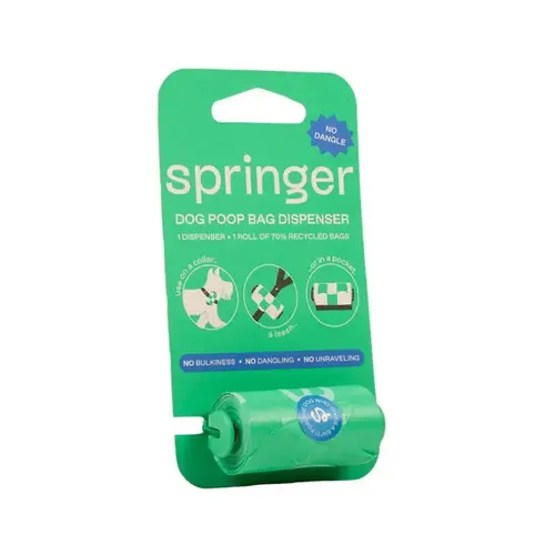 Springer PBD1003-12 Dispenser with Waste Bag Plastic Green